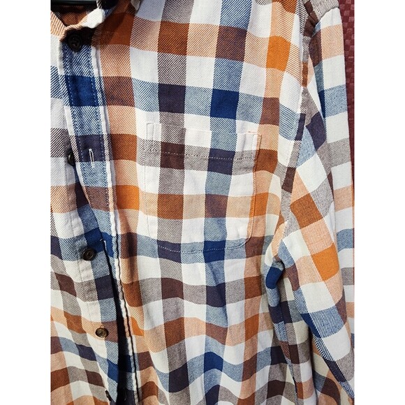 Croft & Barrow Men's Flannel Shirt Woven Long Sleeve Lumber Tee Top T-Shirt M - Picture 3 of 5